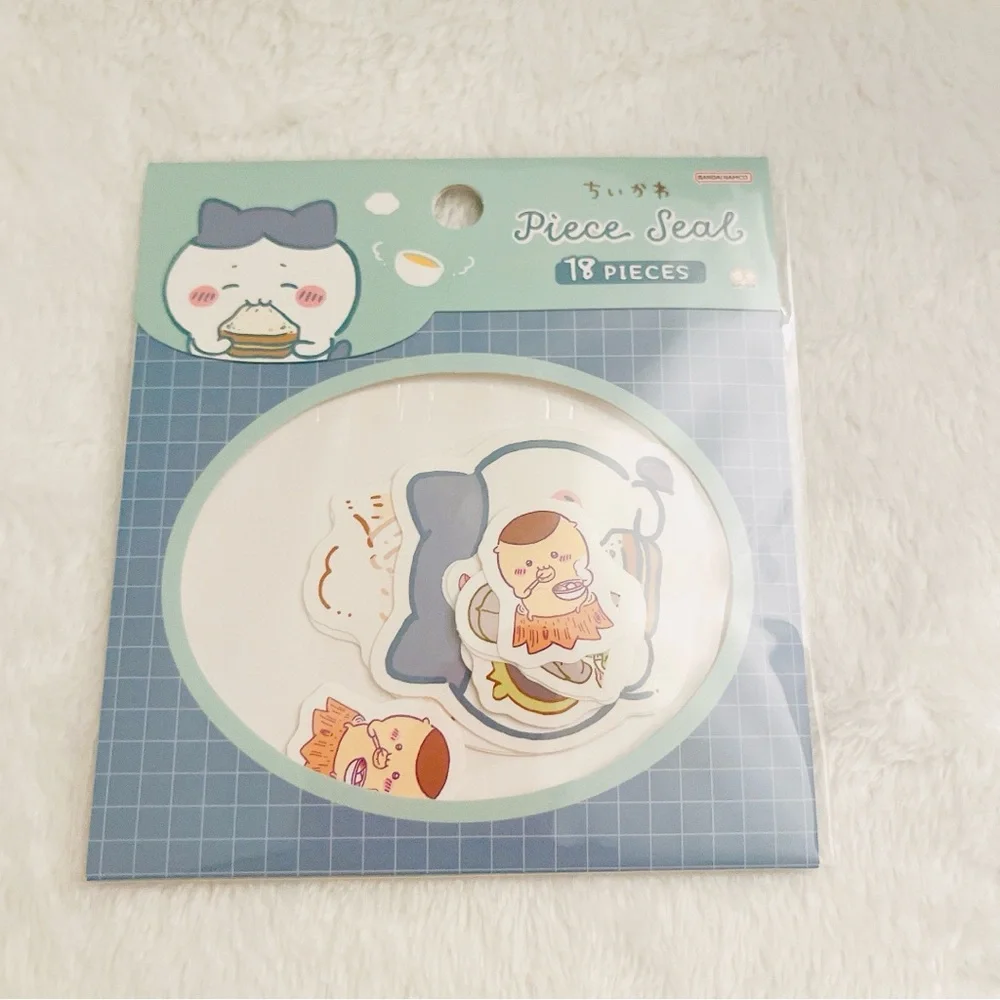 Brand New sunstar Chiikawa Piece Stickers Set (Mogu Mogu Blue)